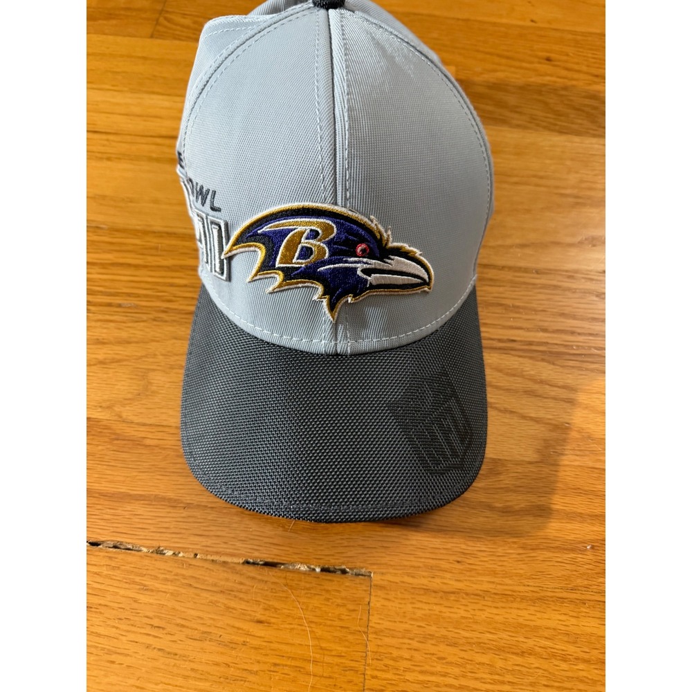 New Era 39THIRTY Baltimore Ravens Super Bowl XLVII Champions Hat Grey M/L